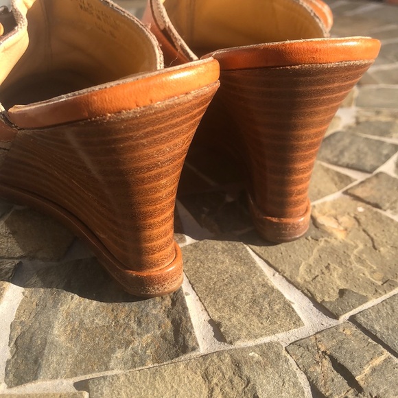 COACH Signature Brown Logo Bethany Wedge Mules 5.5 - Picture 10 of 11